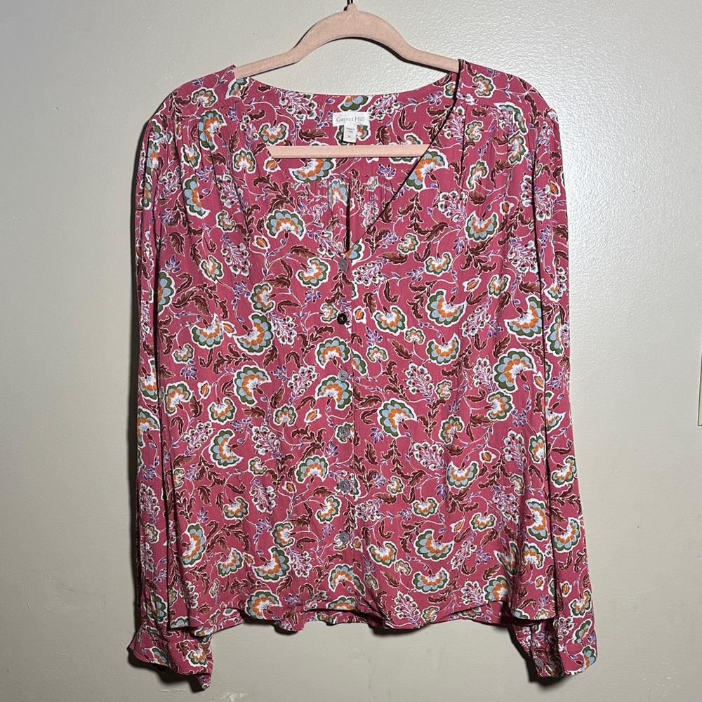 Garnet Hill Floral‎ Paisley Top | XL